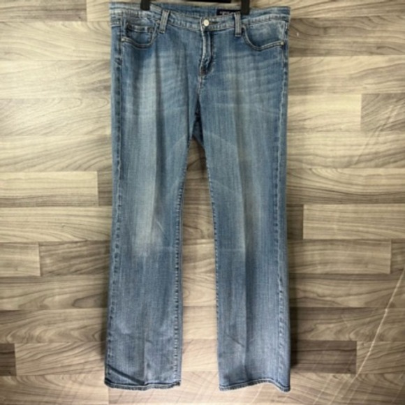 Vigoss Jeans Womens 17 Blue Boot Cut Stretch Light Wash High Rise Zip Denim Plus - Picture 2 of 12